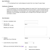 Регистрация в партнерской программе