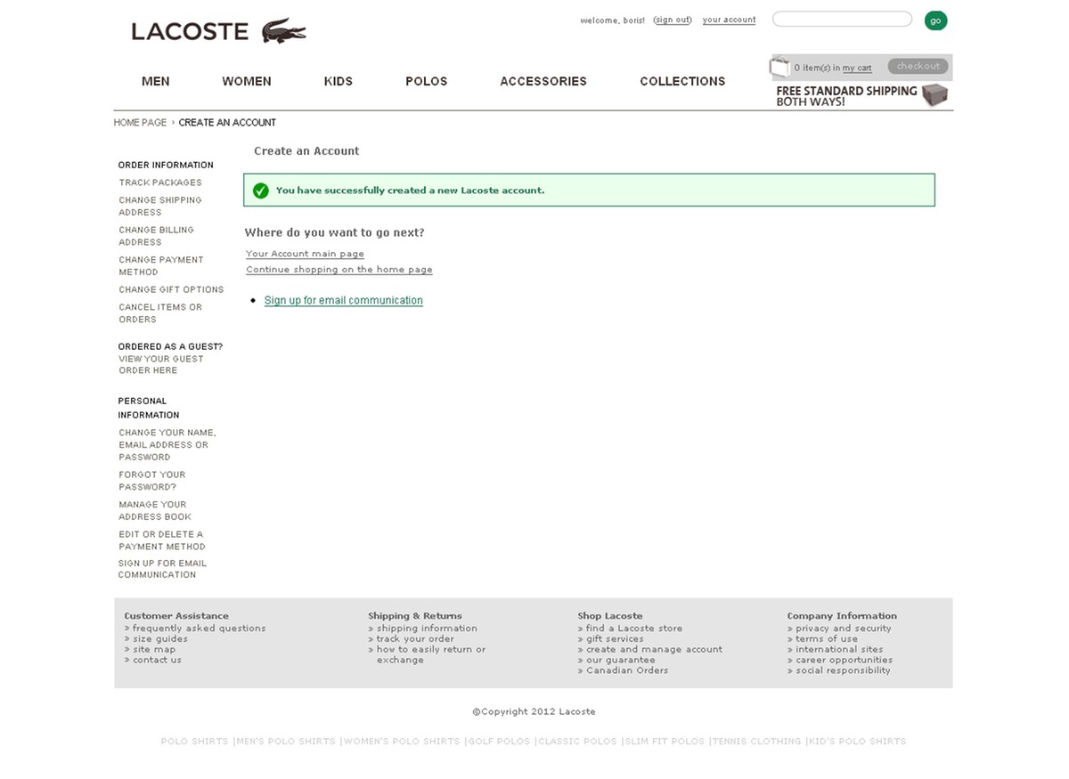 Lacoste Интернет Магазин Промокод