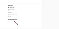Добавление нового адреса